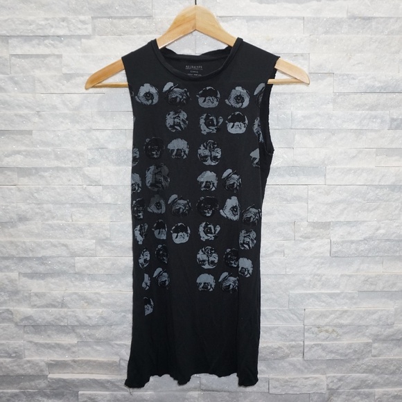 All Saints Tops - ALLSAINTS Muscle Tank Roses Gray XS
